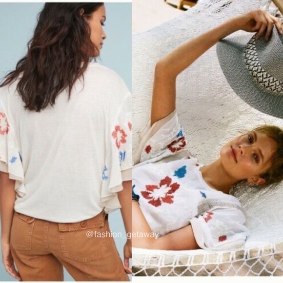 NWT Anthropologie Margarite Drawstring Top - Picture 5 of 5